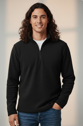 Balıkçı Yaka Polar Yarım Fermuarlı Sweatshirt
